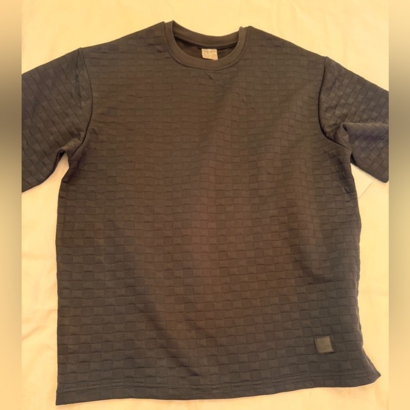 Saints Studio Black Textured Short Sleeve Tee Shirt Men’s Size M NWT - Picture 4 of 8